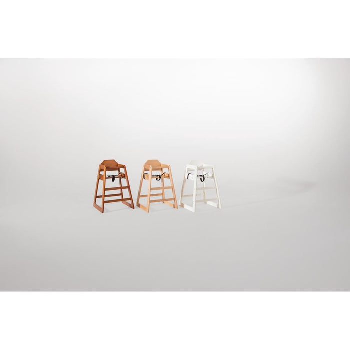 Bolero Wooden High Chair Antique White Finish Bolero