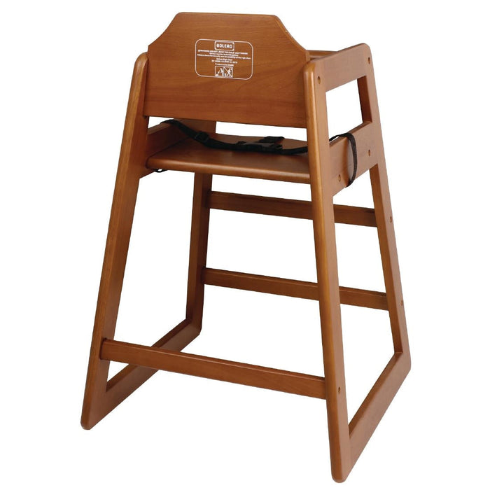 Bolero Wooden Highchair Dark Wood Finish Bolero