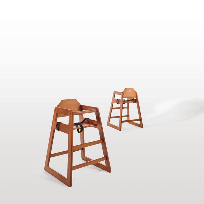 Bolero Wooden Highchair Dark Wood Finish Bolero