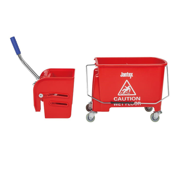Jantex Kentucky Red Mop Bucket and Wringer 20Ltr Jantex