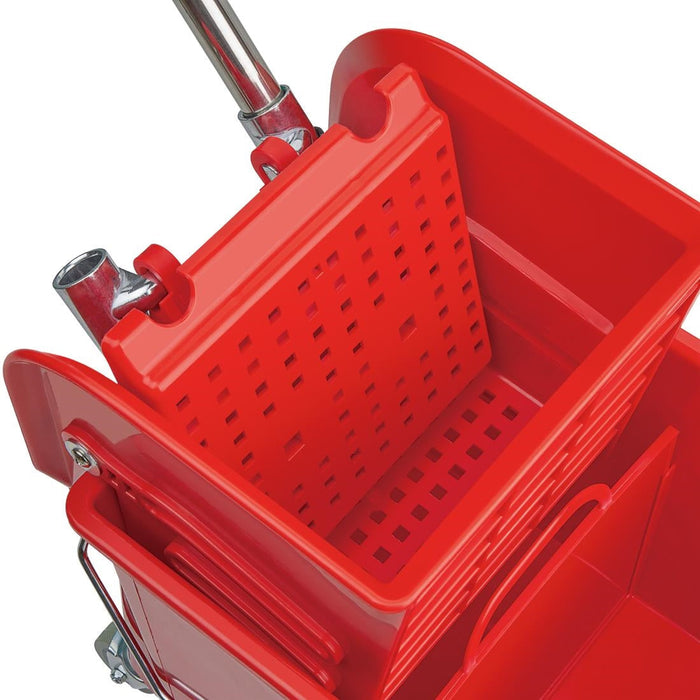 Jantex Kentucky Red Mop Bucket and Wringer 20Ltr Jantex