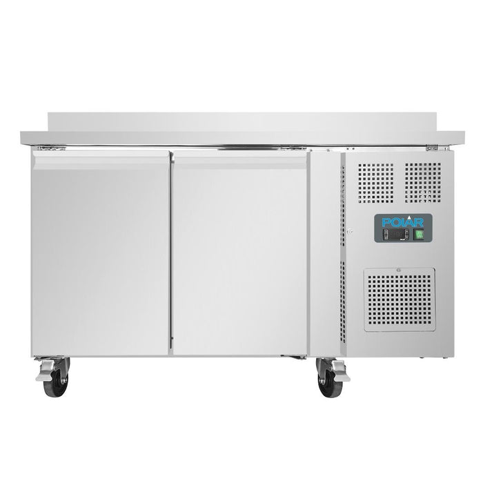 Polar U-Series Double Door Counter Fridge with Upstand 282Ltr Polar