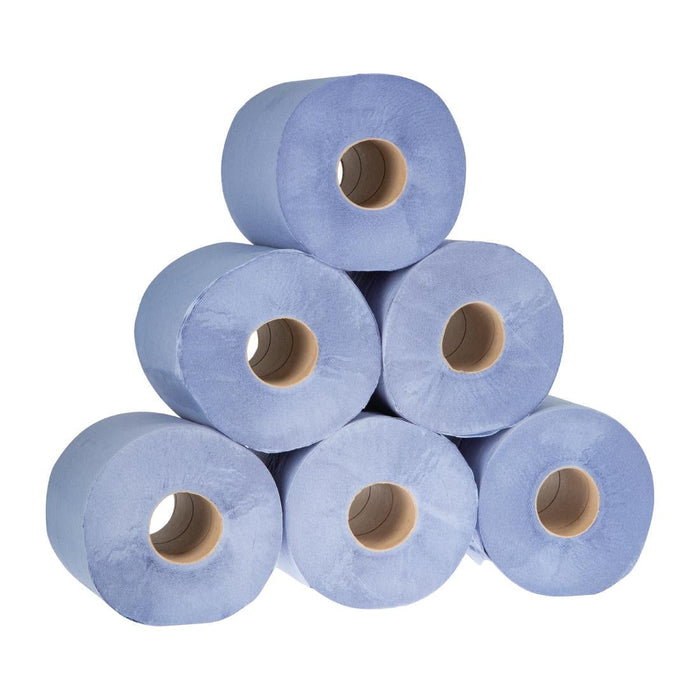 Jantex Centrefeed Blue Rolls 2-Ply 120m (6 Pack) Jantex