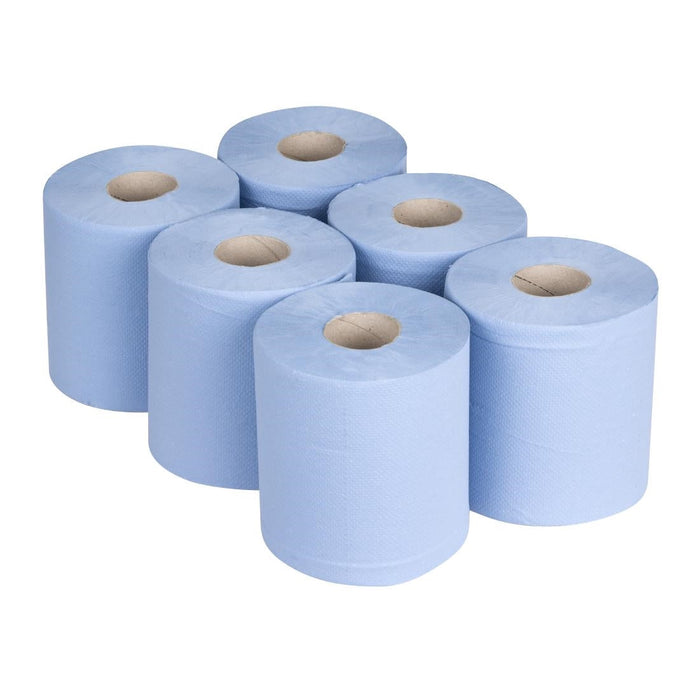 Jantex Centrefeed Blue Rolls 2-Ply 120m (6 Pack) Jantex