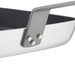 Vogue Aluminium Square Non-Stick Teflon Ribbed Skillet Pan 24cm Vogue