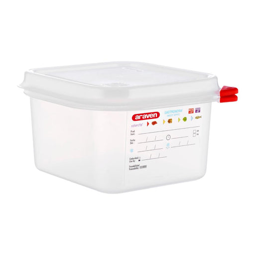 Capacity: 1.7Ltr. Material: Polypropylene. GN 1/6 sized