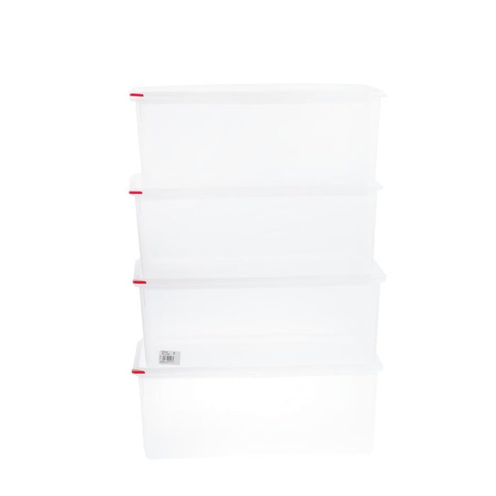 Araven Polypropylene 1/1 Gastronorm Food Storage Box 28Ltr (4 Pack) Araven