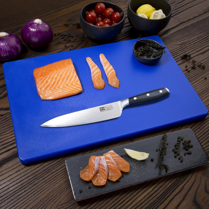 Hygiplas Thick Low Density Blue Chopping Board 450x300x20mm Hygiplas