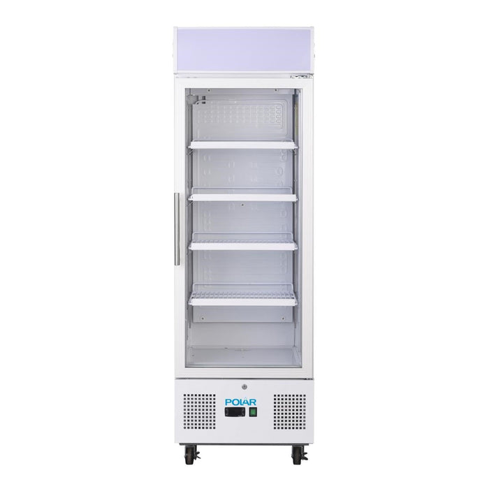 Polar G-Series Upright Display Fridge 218Ltr White Polar