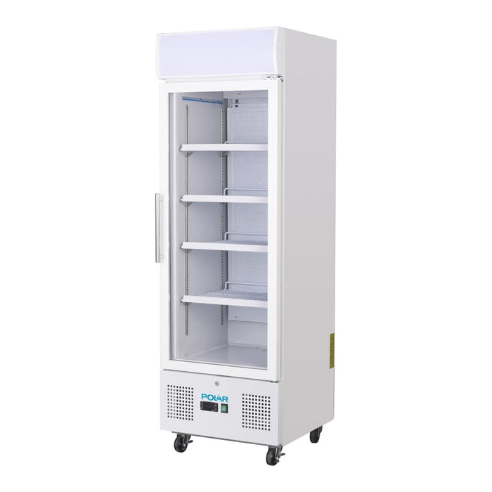 Polar G-Series Upright Display Fridge 218Ltr White Polar