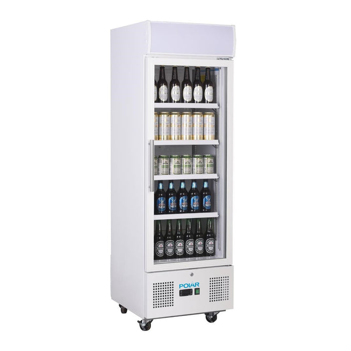 Polar G-Series Upright Display Fridge 218Ltr White Polar
