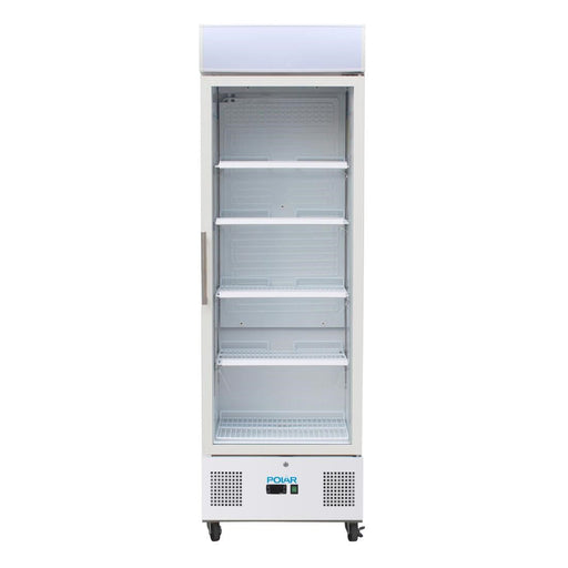 Polar G-Series Upright Display Fridge 368Ltr White Polar