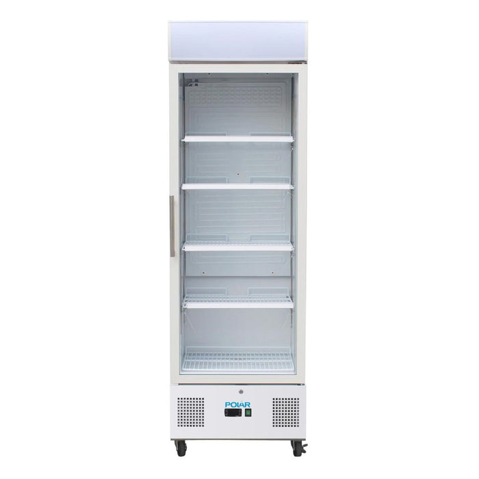Polar G-Series Upright Display Fridge 368Ltr White Polar