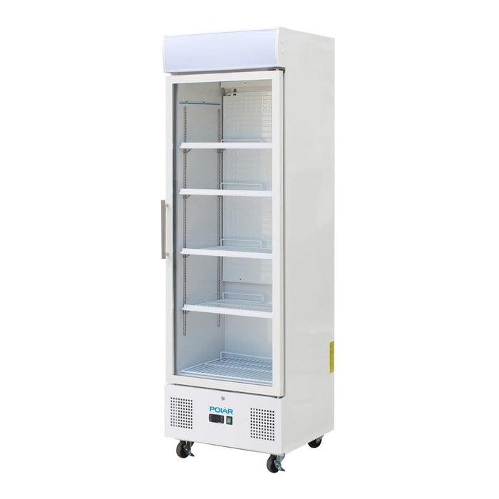 Polar G-Series Upright Display Fridge 368Ltr White Polar
