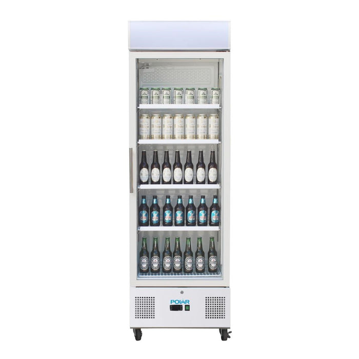 Polar G-Series Upright Display Fridge 368Ltr White Polar