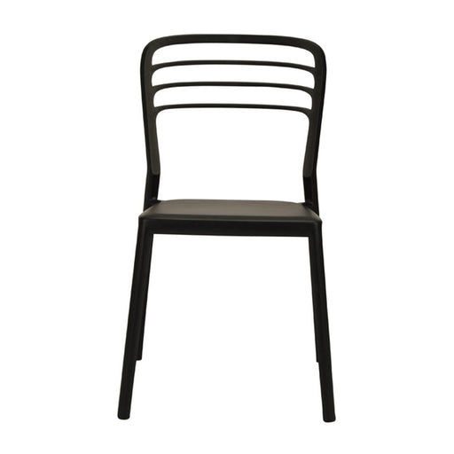 Newquay Ocean Plastic Outdoor Chair in Black (4 Pack) Everyday