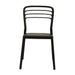Newquay Ocean Plastic Outdoor Chair in Black (4 Pack) Everyday