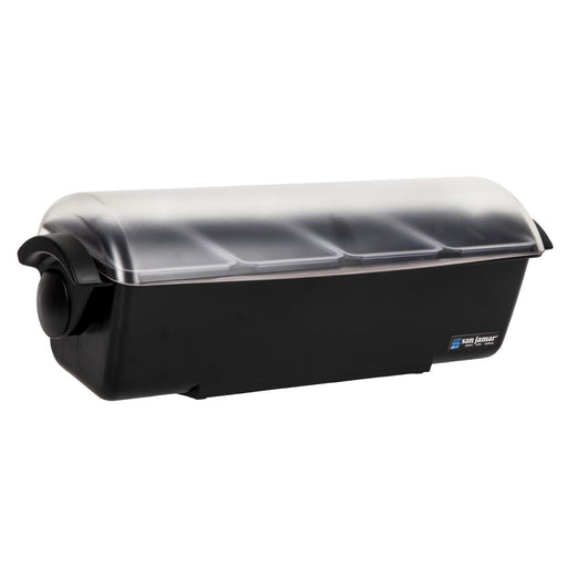 San Jamar 4 Tray Condiment Holder Black San Jamar
