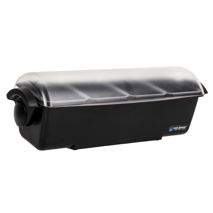 San Jamar 4 Tray Condiment Holder Black San Jamar