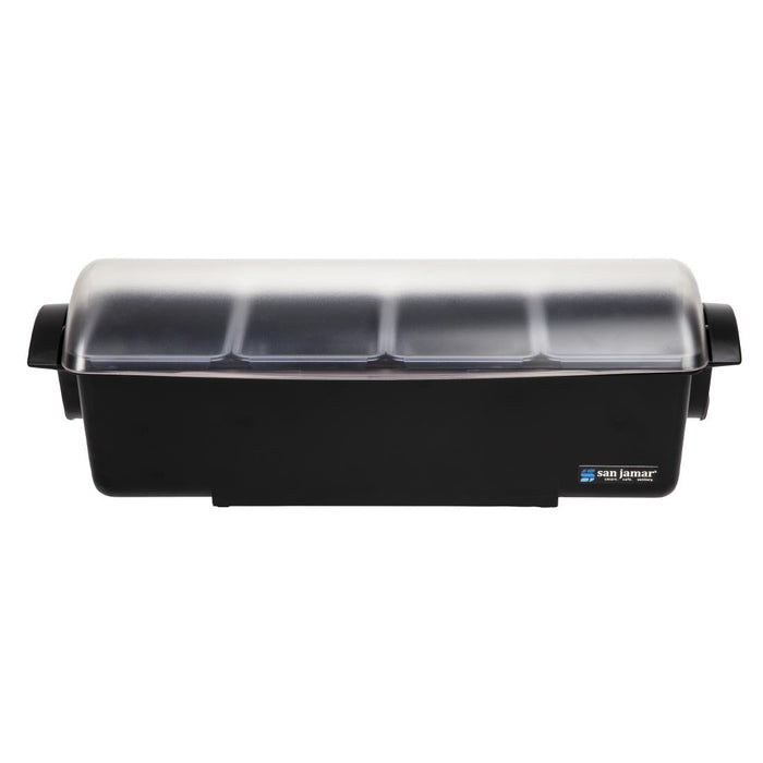 San Jamar 4 Tray Condiment Holder Black San Jamar