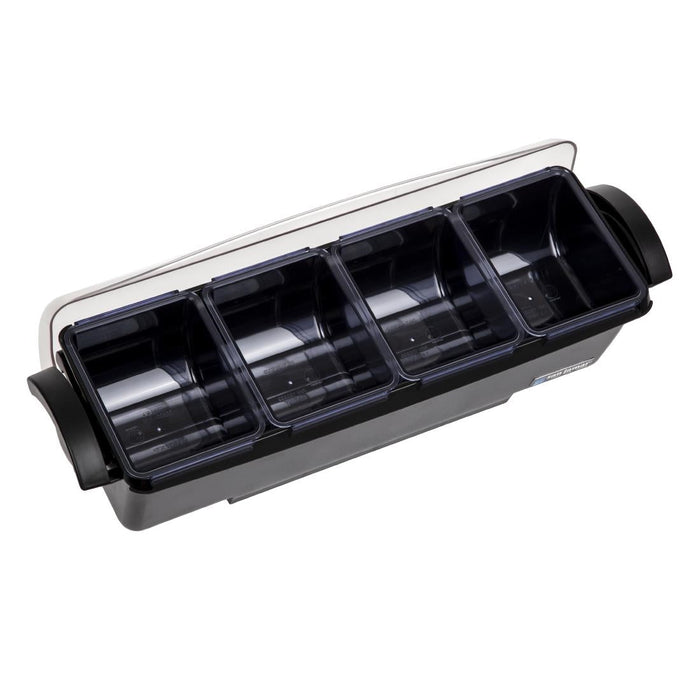 San Jamar 4 Tray Condiment Holder Black San Jamar