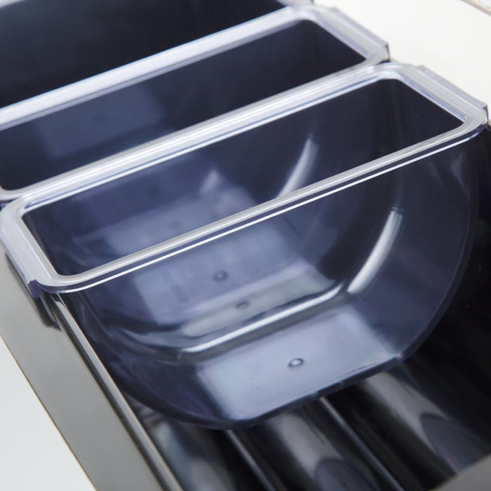 San Jamar  5 Tray Dome Condiment Dispenser Black San Jamar