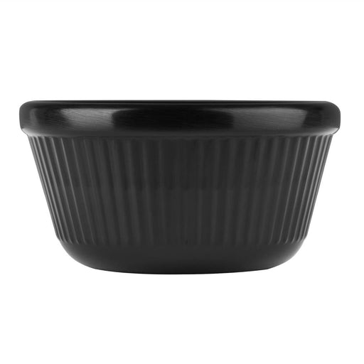 Olympia Kristallon Melamine Fluted Ramekins Black 70mm (12 Pack) Olympia
