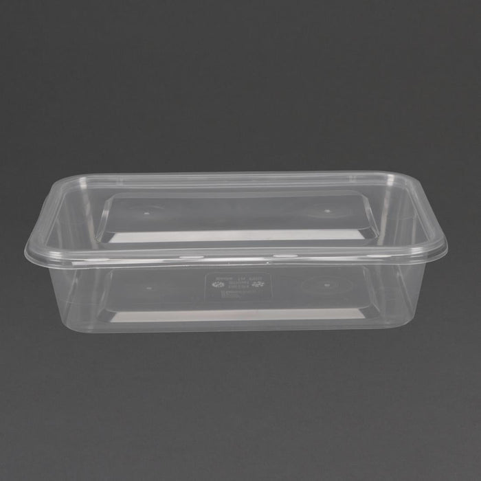 Fiesta Recyclable Plastic Microwavable Containers with Lid Small 500ml (250 Pack) Fiesta Recyclable