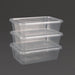 Fiesta Recyclable Plastic Microwavable Containers with Lid Medium 650ml (250 Pack) Fiesta Recyclable