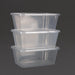 Fiesta Recyclable Plastic Microwavable Containers with Lid Large 1000ml (250 Pack) Fiesta Recyclable
