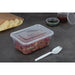 Fiesta Recyclable Plastic Microwavable Containers with Lid Large 1000ml (250 Pack) Fiesta Recyclable
