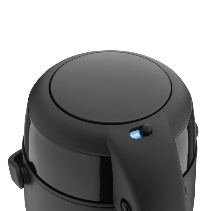 Olympia Pump Action Stainless Steel Double Wall Airpot Black Olympia