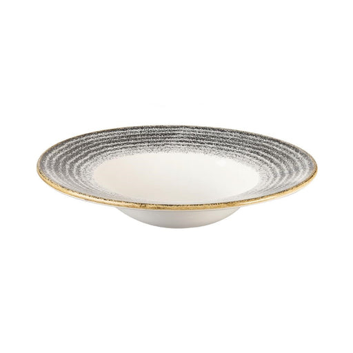 Churchill Studio Prints Homespun Charcoal Black Wide Rim Bowl 280mm Churchill