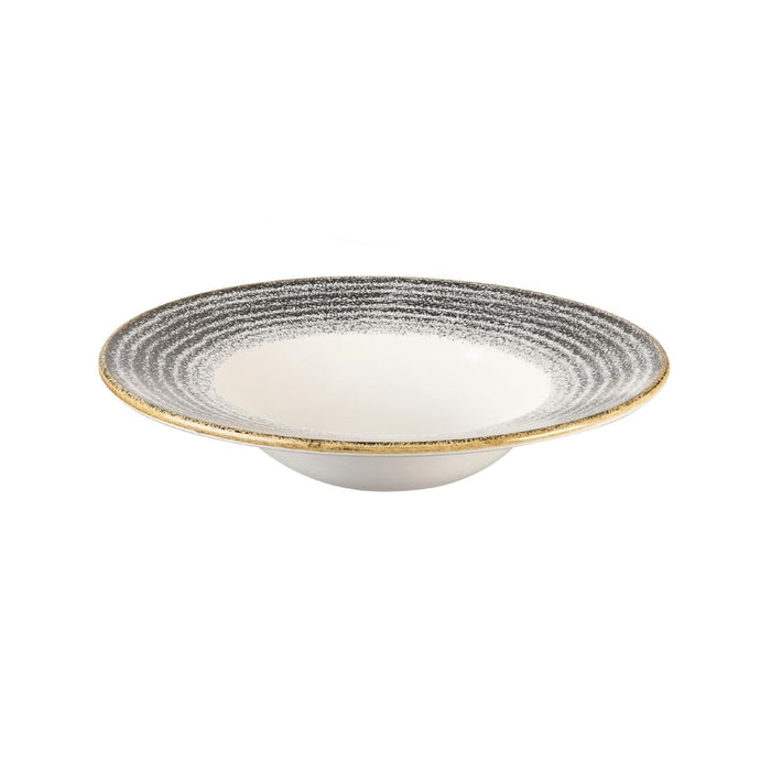 Churchill Studio Prints Homespun Charcoal Black Wide Rim Bowl 240mm Churchill