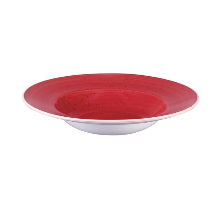 Churchill Stonecast Round Wide Rim Bowl Berry Red 240mm (12 Pack) Churchill