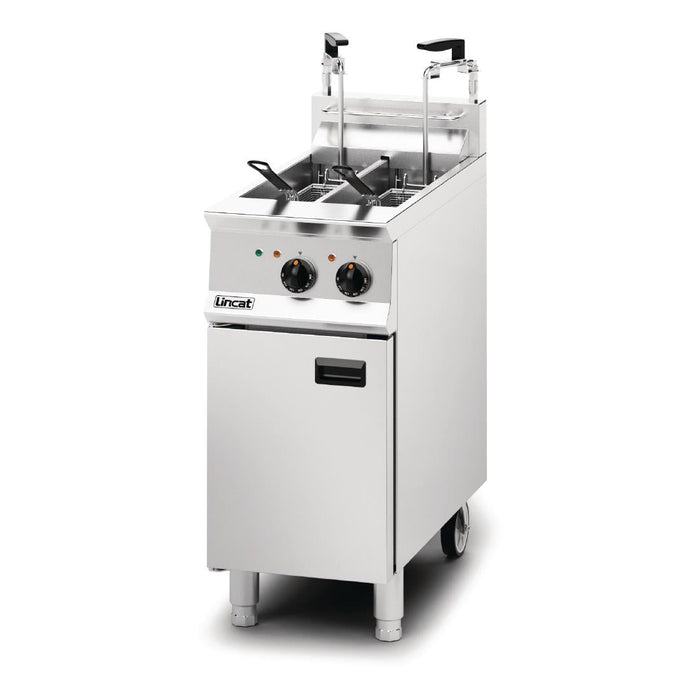 Lincat Opus 800 Twin Tank Twin Basket Free Standing Electric Filtration Fryer OE8105/OP2 Lincat
