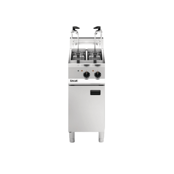 LINCAT Opus 800 Twin Tank Twin Basket Free Standing Electric Filtration Fryer OE8105/OP2