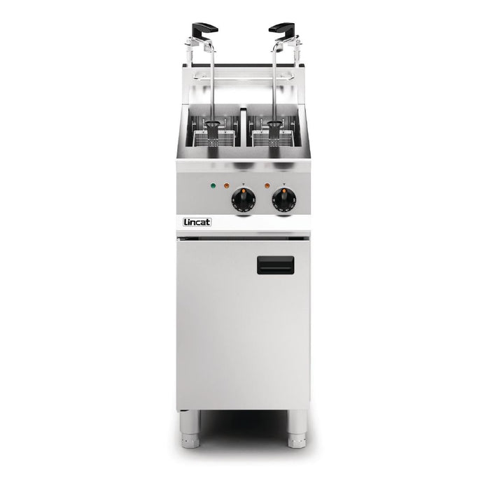 Lincat Opus 800 Twin Tank Twin Basket Free Standing Electric Filtration Fryer OE8105/OP2 Lincat