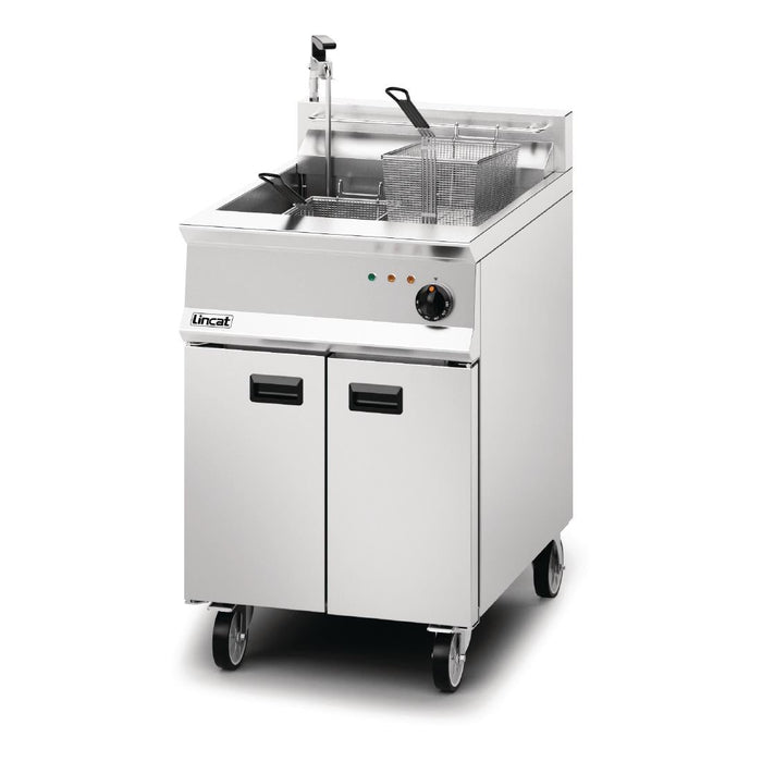 Lincat Opus 800 Single Tank Twin Basket Free Standing Electric Filtration Fryer OE8108/OP Lincat