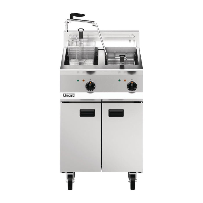 Lincat Opus 800 Twin Tank Twin Basket Free Standing Electric Filtration Fryer OE8113/OP Lincat