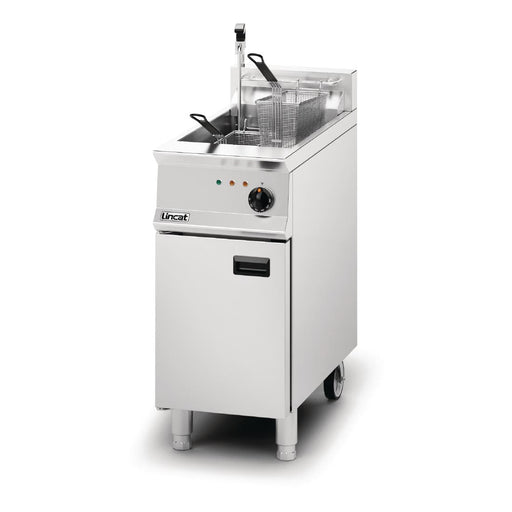 Lincat Opus 800 Single Tank Twin Basket Free Standing Electric Filtration Fryer OE8114/OP Lincat