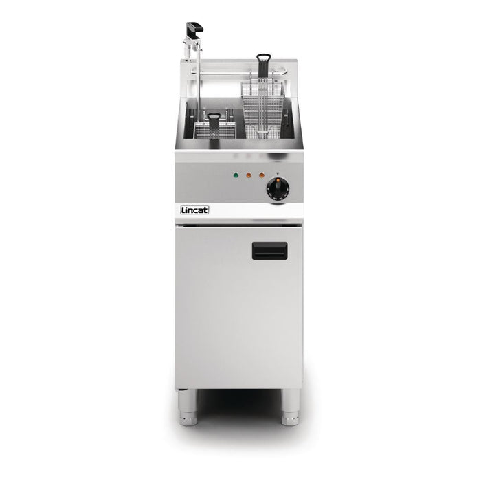 Lincat Opus 800 Single Tank Twin Basket Free Standing Electric Filtration Fryer OE8114/OP Lincat