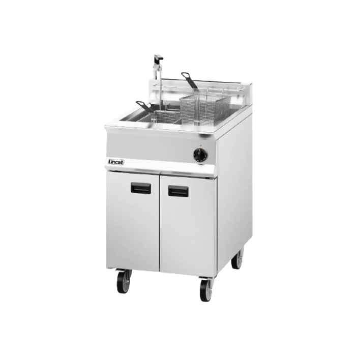 LINCAT Opus 800 Single Tank Twin Basket Free Standing Gas Filtration Fryer OG8107/OP