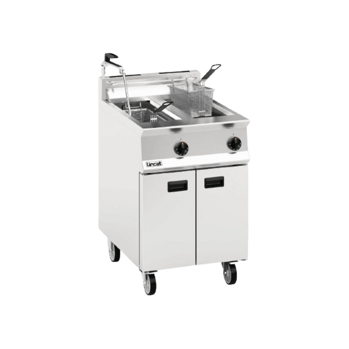 Lincat Opus 800 Twin Tank Twin Basket Free Standing Gas Filtration Fryer OG8111/OP