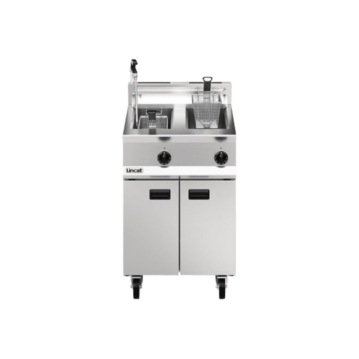 Lincat Opus 800 Twin Tank Twin Basket Free Standing Gas Filtration Fryer OG8111/OP