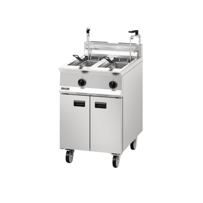 Lincat Opus 800 Twin Tank Twin Basket Free Standing Gas Dual Filtration Fryer OG8111/OP2