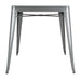 Bolero Bistro Square Steel Table Gun Metal 668mm Bolero