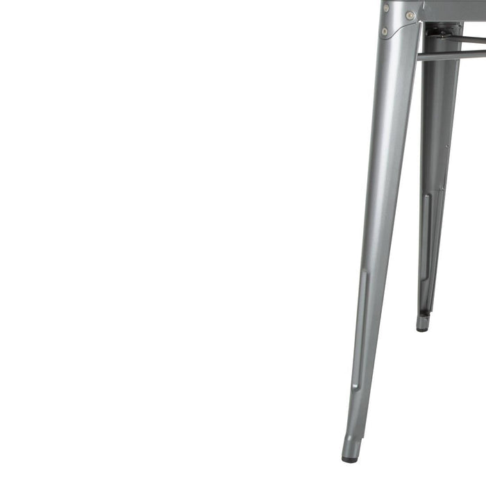 Bolero Bistro Square Steel Table Gun Metal 668mm Bolero