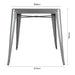 Bolero Bistro Square Steel Table Gun Metal 668mm Bolero