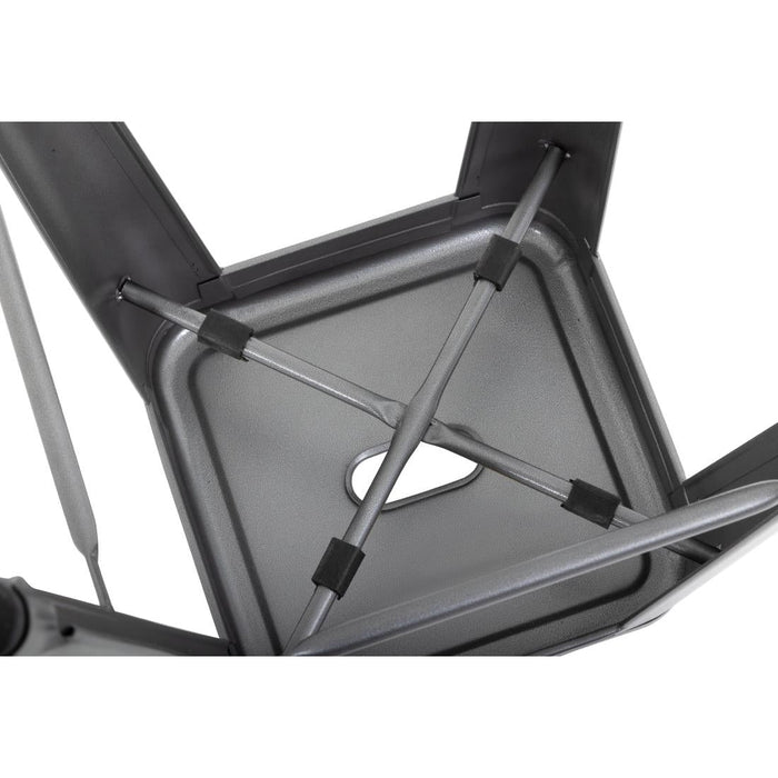 Bolero Bistro Steel High Stool Gun Metal (4 Pack) Bolero